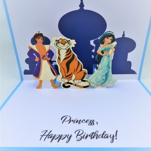 Jasmine and Aladdin Pop Up Birthday Card