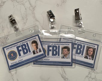 Supernatural Fake FBI ID Badge, Dean, Sam, Castiel Cosplay Prop, Fandom Costume Accessory