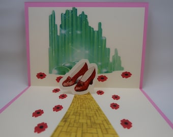 The Wizard of Oz, The Wizard of Oz birthday card,  Dorothy birthday card, The Wizard of Oz birthday, Pop up card