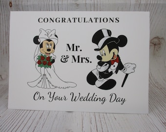 Mickey and Minnie Wedding Pop Up Card