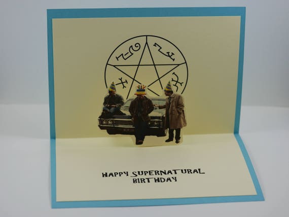 LARGE A5 GLOSSY PERSONALISED SUPERNATURAL BIRTHDAY CARD 