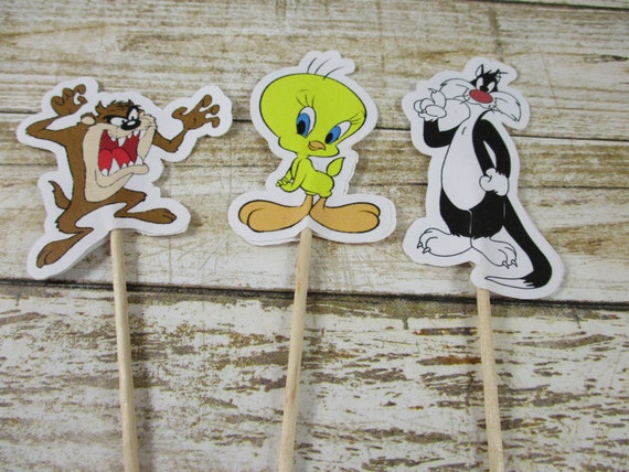 Looney Tunes Cupcake Toppers Looney Tunes Cupcake Picks Etsy
