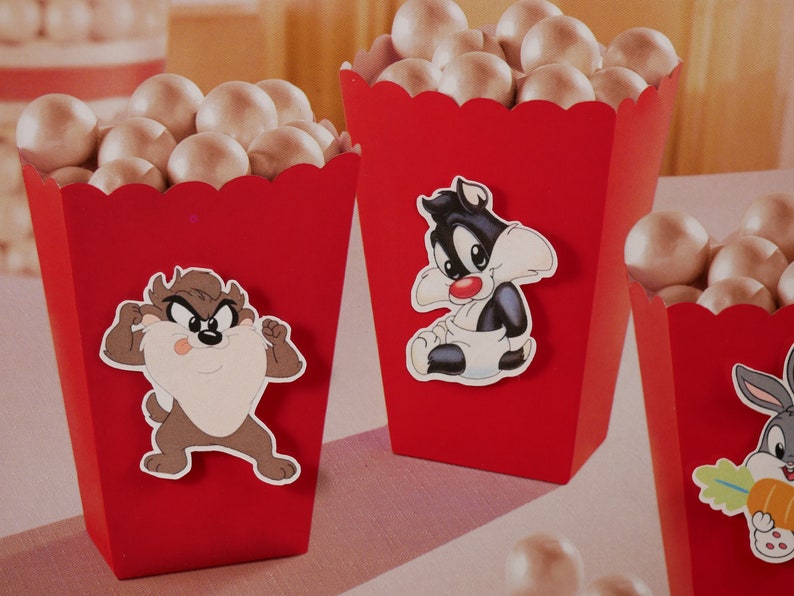 candy box lola Baby Looney Tunes Favor Box for Candy Popcorn Boxes treat box Sweets,Treats,birthday party party supplies Treat Boxes