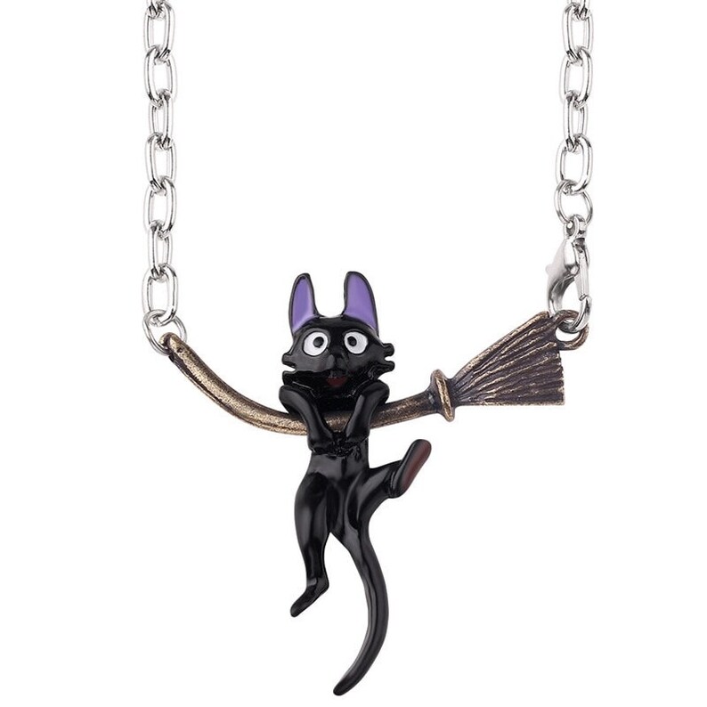 Kiki's Cat Jiji Pendant Necklace Kiki's Delivery Etsy