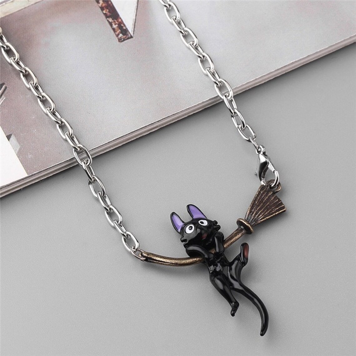 Kiki's Cat Jiji Pendant Necklace Kiki's Delivery Etsy