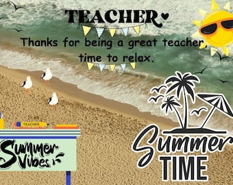 Summer Fun End of School Year Gift Tag