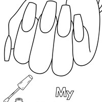 Color Your Own Nails Coloring Page - Etsy