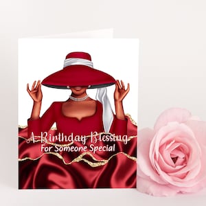 Red and White Sorority | Birthday | African American Greeting Card