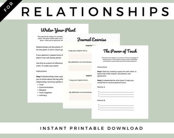 Couples Therapy 45 Page Workbook: Relationship Workbook Has Worksheets, Journal And Marriage Therapy Exercises To Improve The Relationship