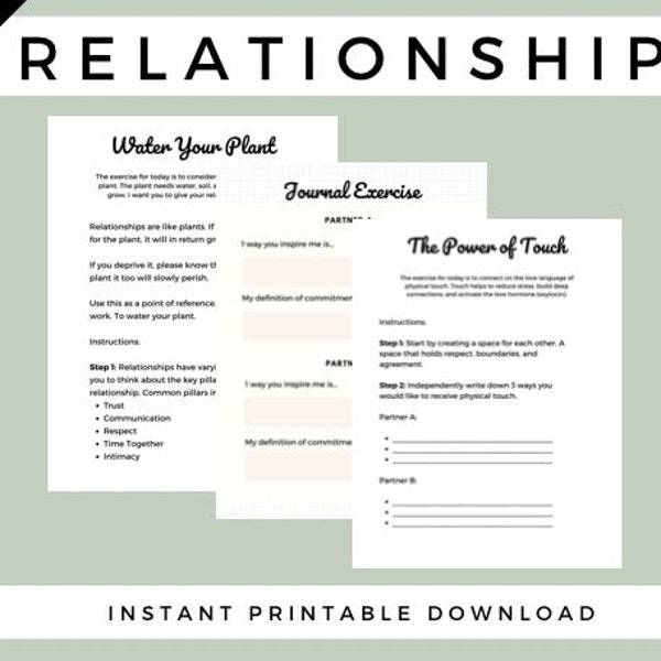 Cahier d'exercices de 45 pages sur la thérapie de couple : un cahier d'exercices sur les relations avec des feuilles de travail, un journal et des exercices de thérapie matrimoniale pour améliorer la relation