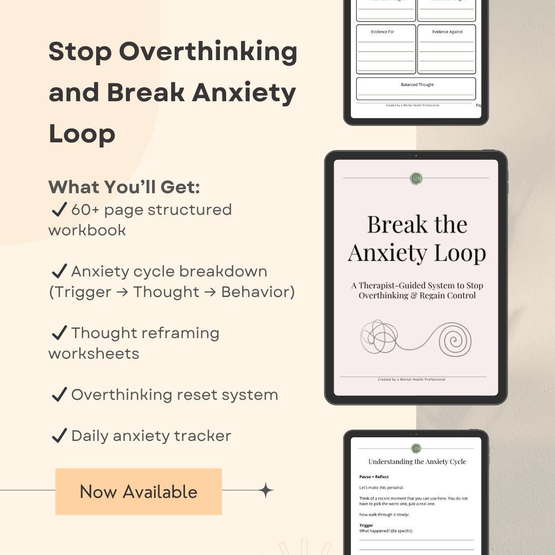 CBT Anxiety Workbook PDF | Stop Overthinking, Break Anxiety Loop ...