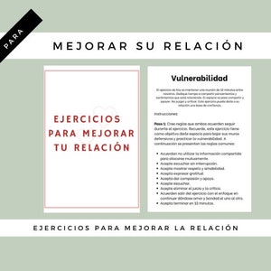 Ejercicios Para Mejorar La Relación. Ejercicios Para Mejorar La Comunicación Y La Conexión En La Relación. Con 45 Páginas Para Parejas.
