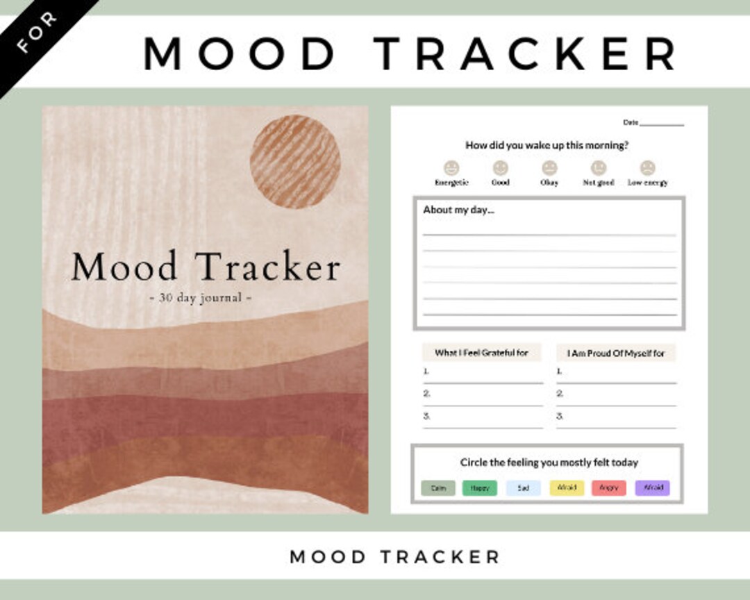 Mood Tracker Journal for A Better and Stronger Mental Health - Etsy
