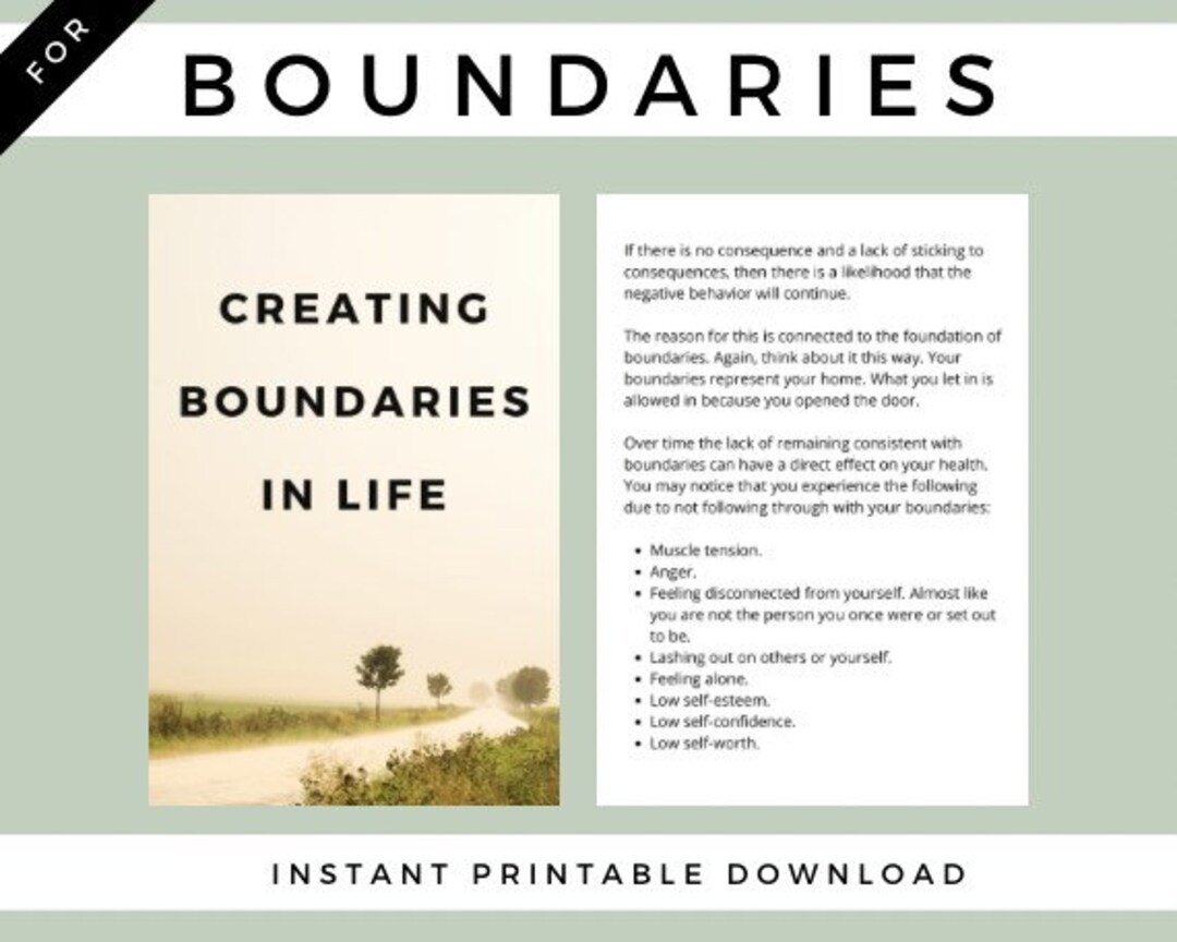 Boundaries Workbook and Exercises: Mental Health Workbook for Living A ...