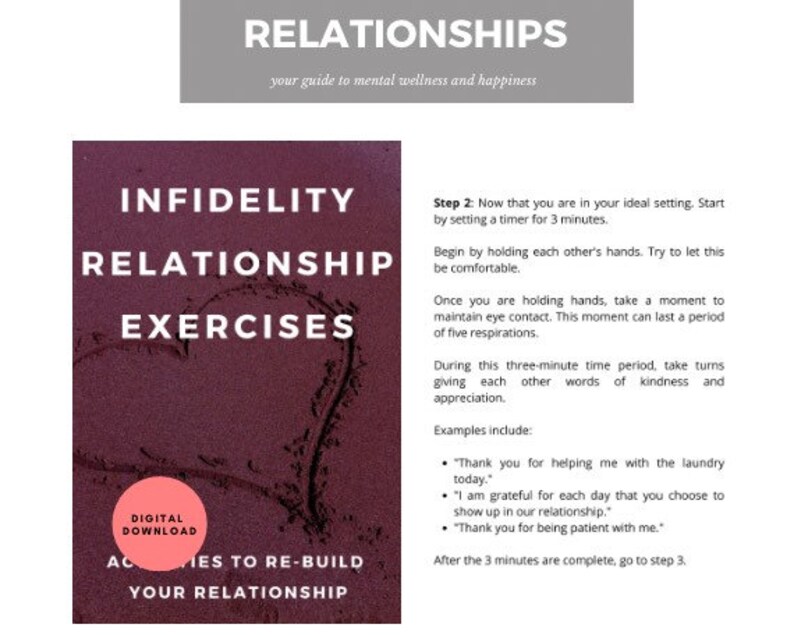 Ejercicios sobre relaciones de infidelidad: Libro de trabajo para la recuperación de una aventura que ayuda a las parejas a mejorar su matrimonio y generar confianza imagen 4