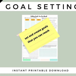 Goal Setting Mental Health and Wellness Worksheet That Is Digital And Printable: Start Setting Goals Today That Have Direction And Purpose