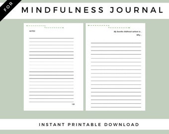 Mental Health Journal Printable PDF | Self Care Workbook for Anxiety, Depression & Emotional Healing