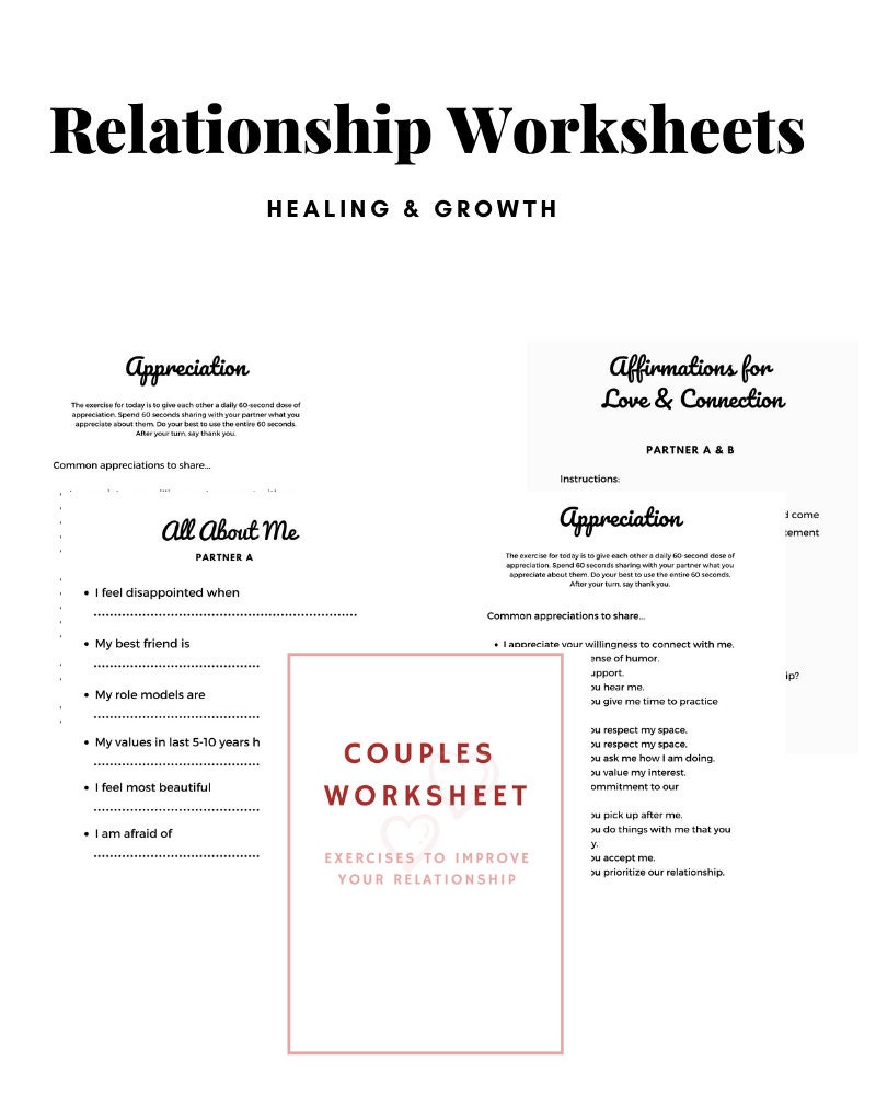 Couples Therapy Workbook PDF | Relationship Exercises, Communication ...