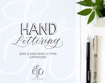 Hand Lettering - Serif & Sans Serif Letters (Uppercase) PDF