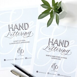 Pacote de letras manuais (2 PDFs) - Inclui 'Letras manuais - Letras escritas' + 'Letras manuais - Letras serifadas e sem serifa'