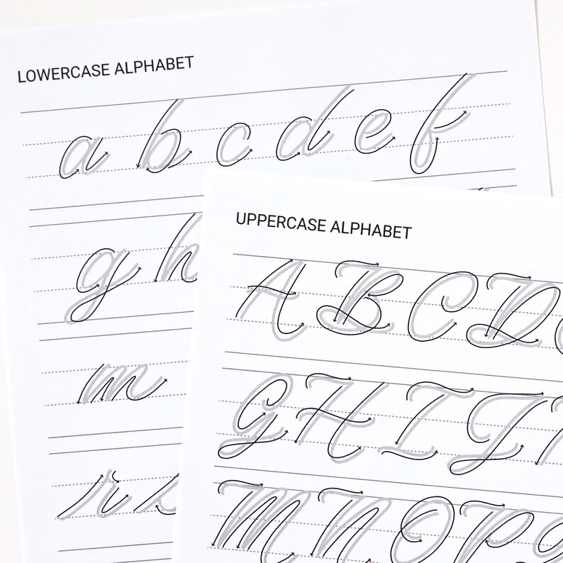 Lowercase Hand Lettering Hand Lettering - Script Letters (lowercase & Uppercase) PDF - Etsy