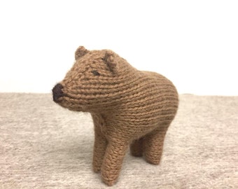 Knitted Grizzly bear, handmade Canadian bear, Hand knitted Brown Bear for babies and kids, Teddy Bear for gift, Christmas gift