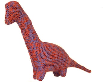 Knitted Brachiosaurus Toy, Baby Toy, Baby Gift, Nursery, Baby Shower, Toddler Toy, Dino Toy