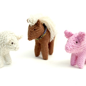 Knitted Farm Animals, Baby Toy, Baby Gift, Nursery decor, Baby Shower, Toddler Toy, gift for kids, organic baby, Waldorf toy