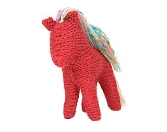 Knitted Horse Toy, Baby Toy, Baby Gift, Nursery, Baby Shower, Toddler Toy