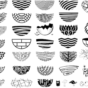 Set bird nests icons , nests svg, bird nests, pdf ,vector silhouettes, eps, png, dwg, templates, digital sticker, emblem