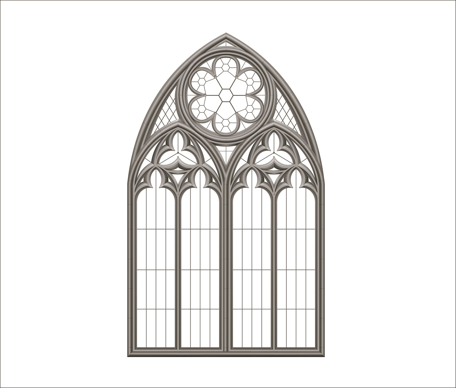 Окно в готическом стиле рисунок