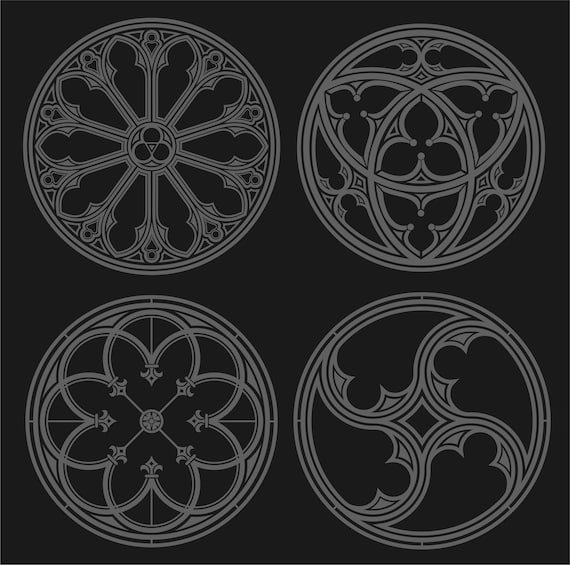 Round Stained Glass Gothic Window