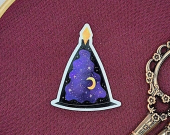 Space bottle Needle minder, pin, magnet: spooky star witchy jar, halloween magic, spells, fridge, embroidery, accessory, cross-stitch