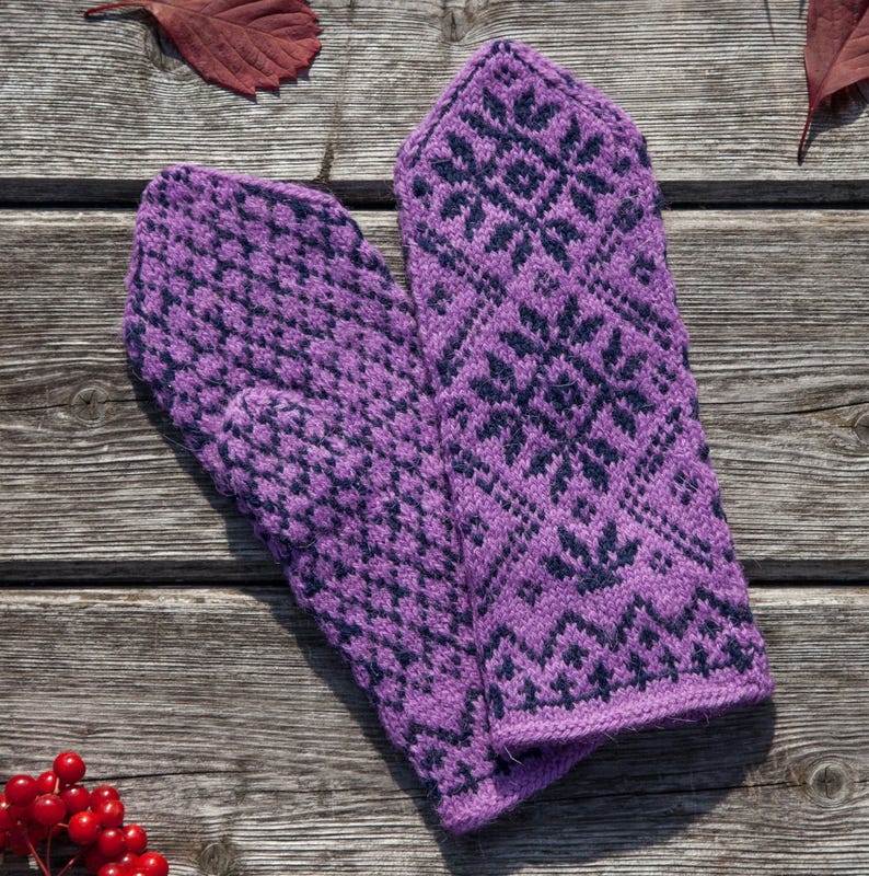 PDF Knitted Mittens Pattern Chunky Mittens Pattern Beginner Etsy