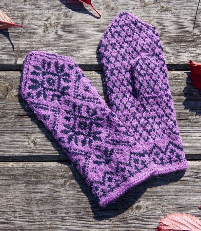 PDF Knitted Mittens Pattern Chunky Mittens Pattern Beginner Etsy