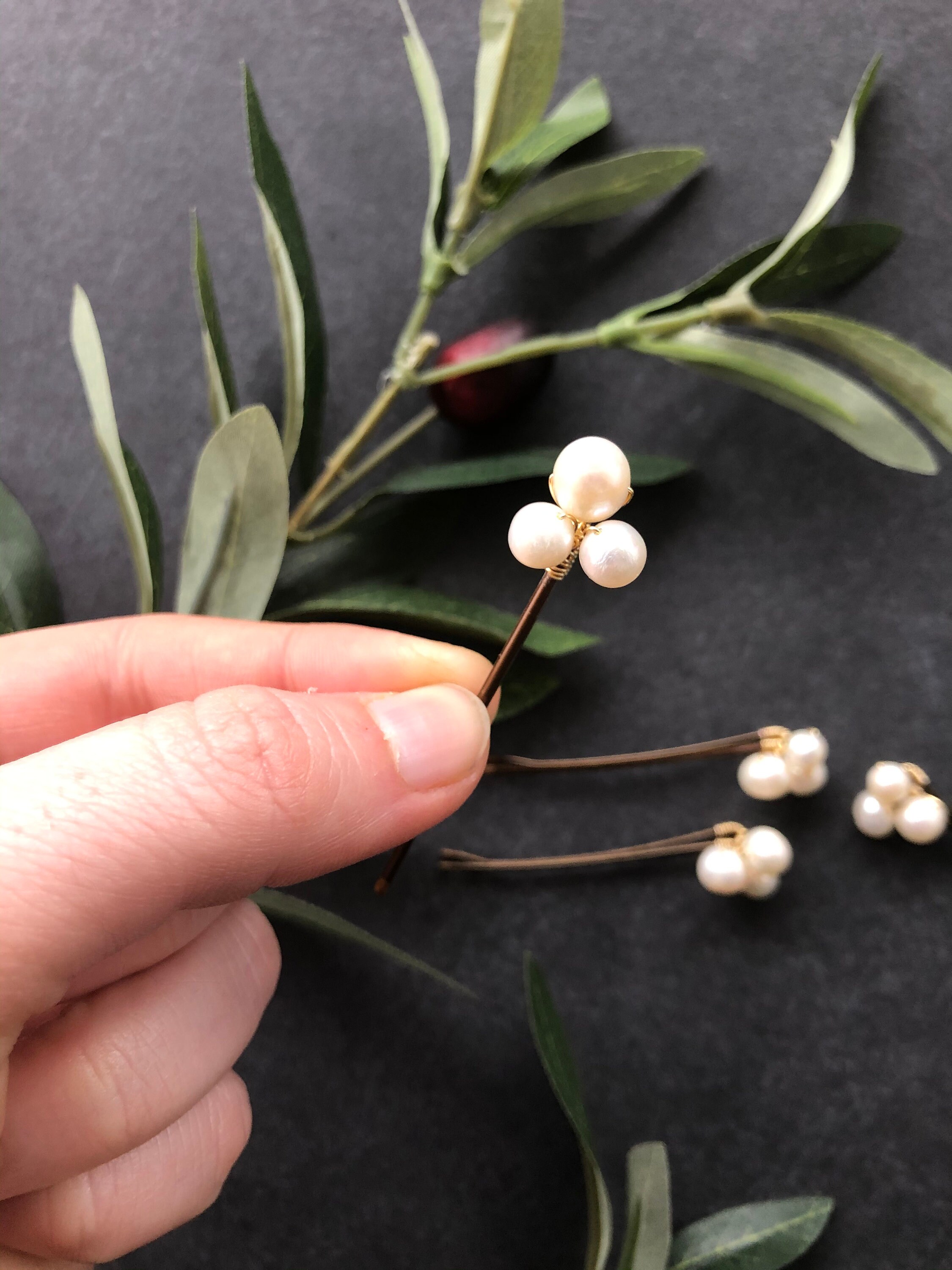 Ivory Pearl Decorative Bobby Pins 3 Casual Bobby Pins Etsy