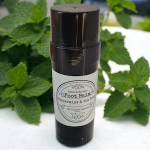 Peppermint & Tea Tree Foot Balm - Natural Foot Care Moisturizing Care for Dry Feet, Organic Foot Care Gift