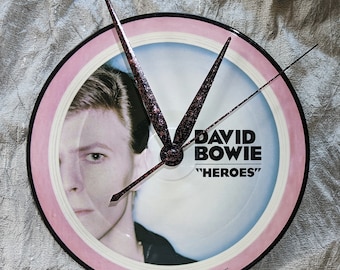 David Bowie "Heroes" 7" picture disc with custom glitter hands & hand painted box by TIME WARP