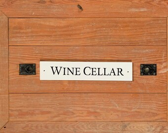 Traditional door sign, hand painted 'Wine Cellar'