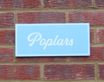 Custom/personalised house name sign/plaque with painted border