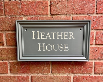 Period house name sign, personalised