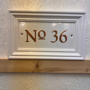 Custom Traditional Hand Painted Framed House Number Sign, Personalised ...