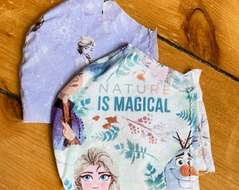 3-6 year old Children's Frozen 1 + 2 Face Mask with Anna, Elsa and Olaf