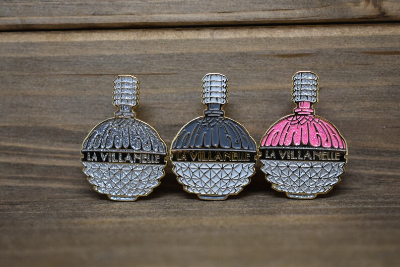 Killing Eve La Villanelle Perfume Enamel Pin (Choose Color) Killing Eve La Villanelle Perfume Enamel Pin (Choose Color)