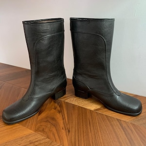 Black Converse Stormgards Size 7 Women&#39;s Rain Boots Rubber Plastic Shoes Galoshes Vintage 60s 70s