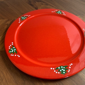 12インチ レッド ヴァヒタースバッハ クリスマスツリープレートまたはプラッター / 西ドイツ / ヴァヒタースバッハ ヴァヒタースバッハ