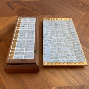 1960s Mosaic Tile Tray and Rosewood Trinket Box Set