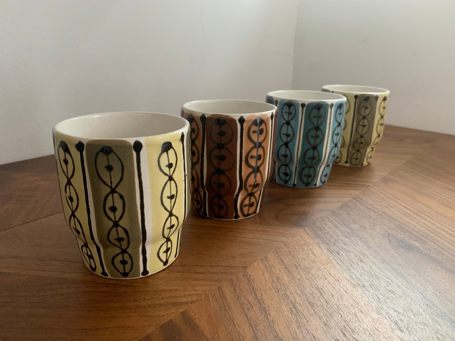 MCM Napcoware Stackable Coffee Mugs / Set of 4 / Ceramic Tea Etsy