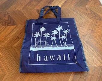Vintage Hawaï-draagtas / jaren 70/80 retro palmboomafbeeldingen