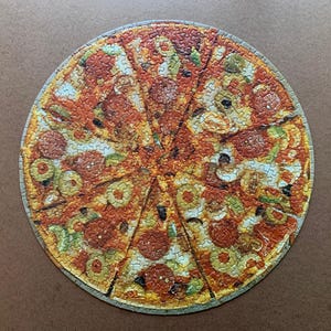 Vintage 1972 Round Springbok Puzzle &quot;Mama Mia Pizza&quot; / Circular Jigsaw Puzzle / Complete / Over 500 pieces